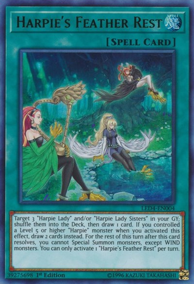 Harpie's Feather Rest [LED4-EN004] Ultra Rare | Exor Games Summserside