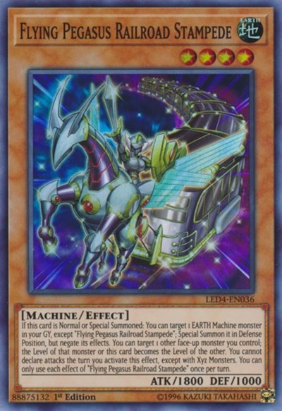 Flying Pegasus Railroad Stampede [LED4-EN036] Super Rare | Exor Games Summserside