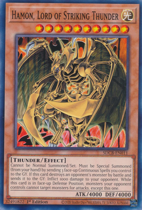 Hamon, Lord of Striking Thunder [SDCB-EN011] Common | Exor Games Summserside