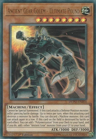 Ancient Gear Golem - Ultimate Pound [DUPO-EN054] Ultra Rare | Exor Games Summserside