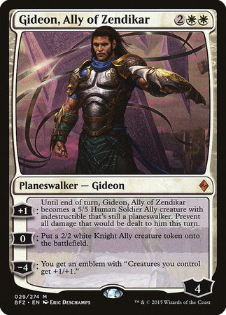 Gideon, Ally of Zendikar [Battle for Zendikar] | Exor Games Summserside