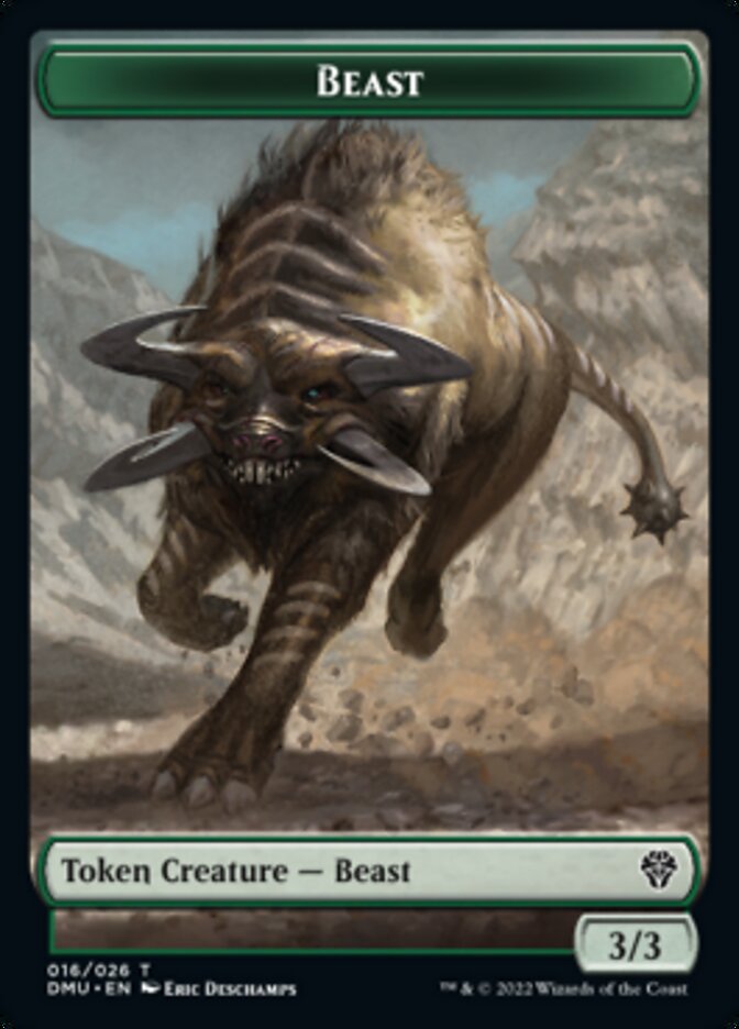 Soldier // Beast Double-sided Token [Dominaria United Tokens] | Exor Games Summserside