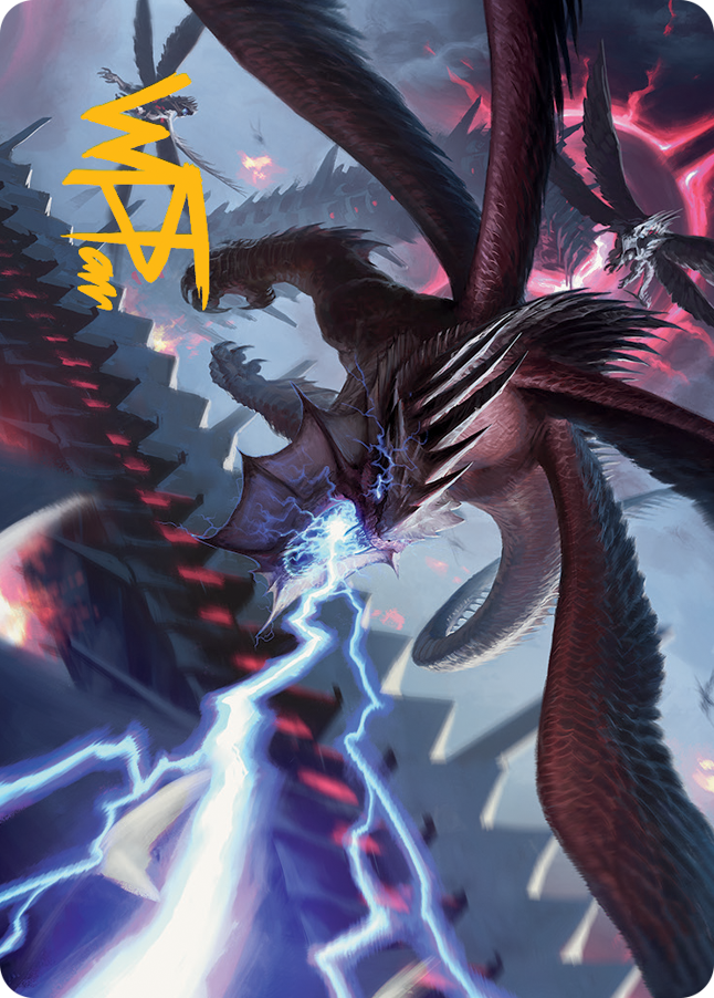 Defiant Thundermaw Art Card (Gold-Stamped Signature) [March of the Machine Art Series] | Exor Games Summserside