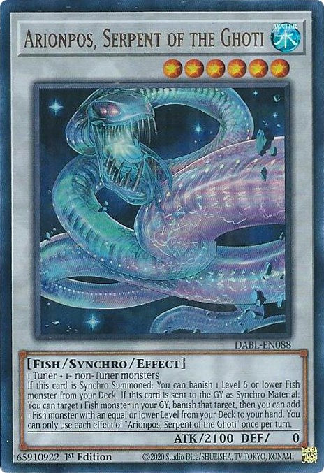 Arionpos, Serpent of the Ghoti [DABL-EN088] Ultra Rare | Exor Games Summserside