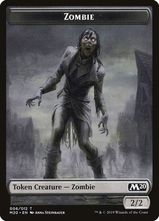 Zombie Token [Core Set 2020 Tokens] | Exor Games Summserside