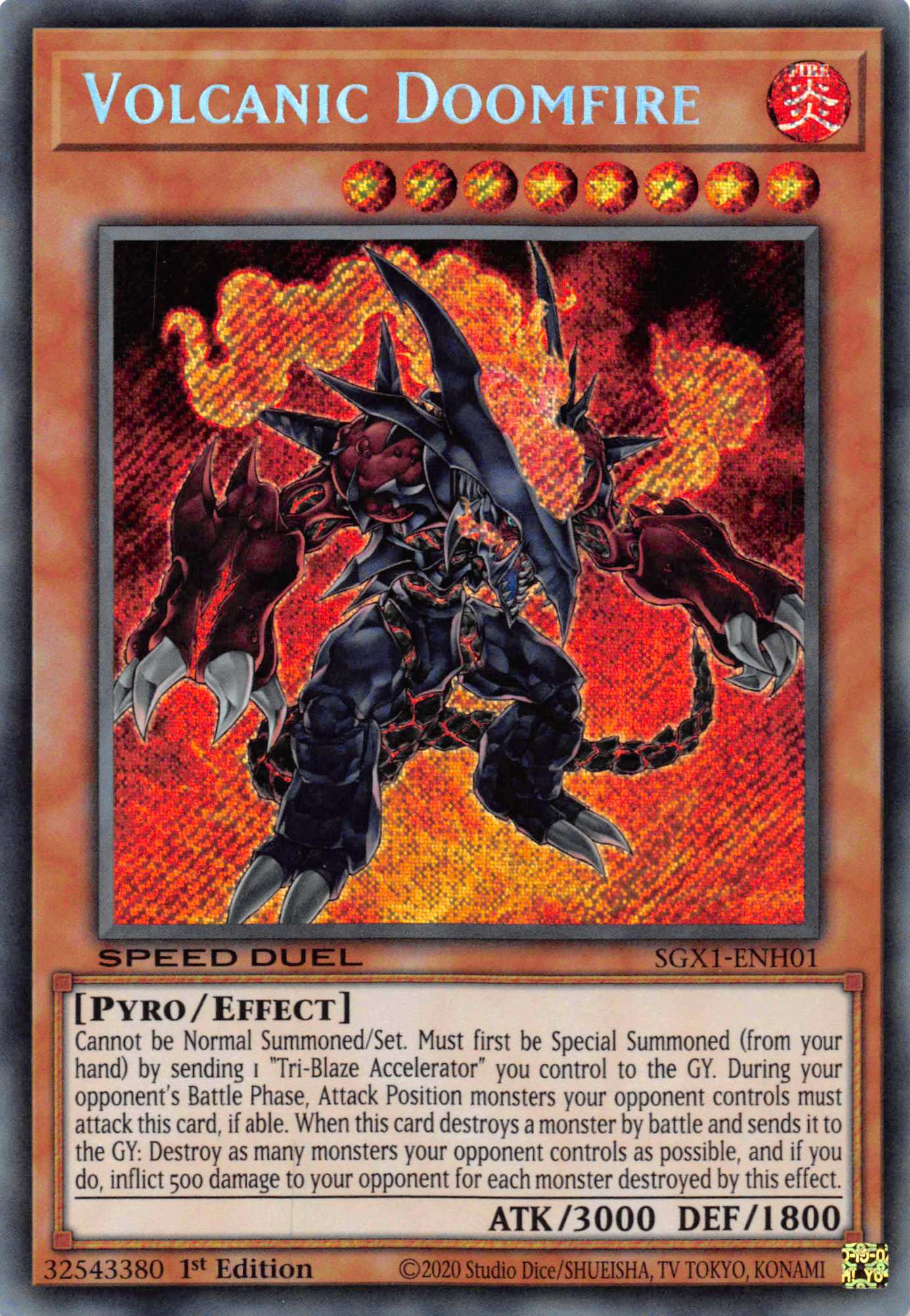 Volcanic Doomfire [SGX1-ENH01] Secret Rare | Exor Games Summserside