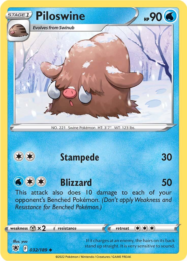 Piloswine (032/189) [Sword & Shield: Astral Radiance] | Exor Games Summserside