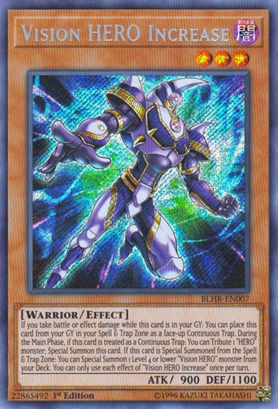 Vision HERO Increase [BLHR-EN007] Secret Rare | Exor Games Summserside