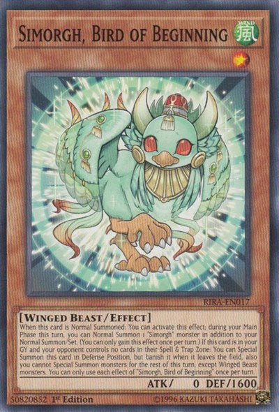 Simorgh, Bird of Beginning [RIRA-EN017] Common | Exor Games Summserside