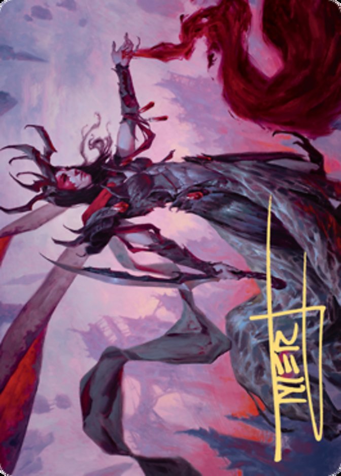 Drana, the Last Bloodchief Art Card (Gold-Stamped Signature) [Zendikar Rising Art Series] | Exor Games Summserside