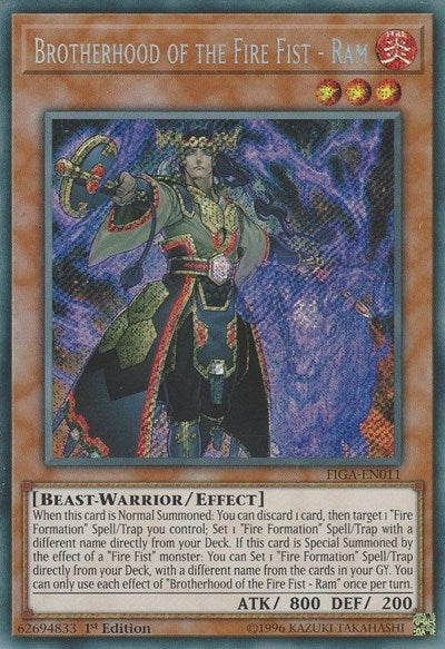 Brotherhood of the Fire Fist - Ram [FIGA-EN011] Secret Rare | Exor Games Summserside