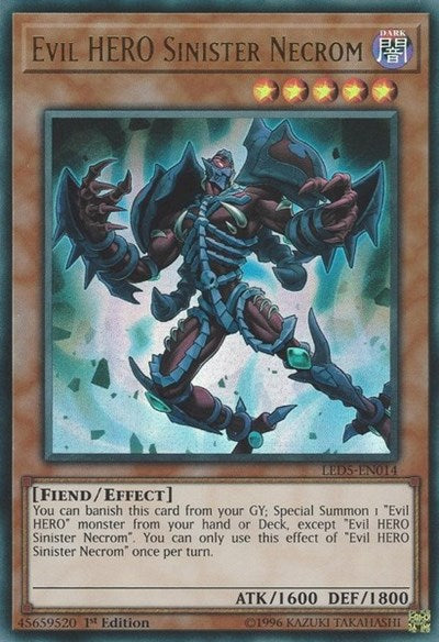 Evil HERO Sinister Necrom [LED5-EN014] Ultra Rare | Exor Games Summserside