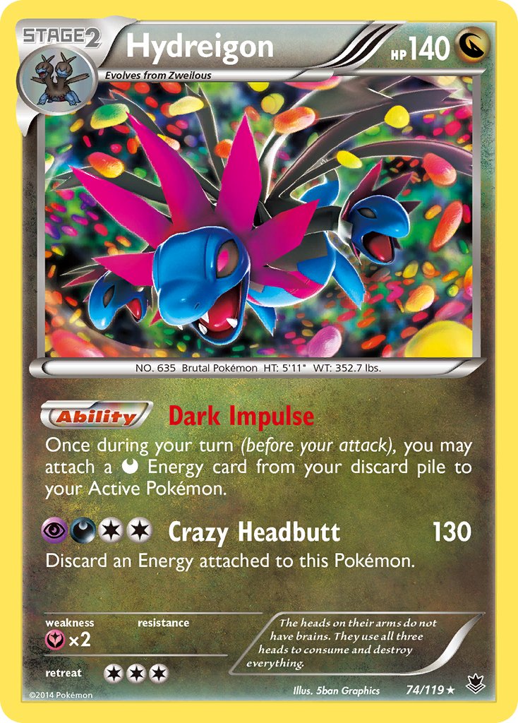 Hydreigon (74/119) (Cosmos Holo) (Blister Exclusive) [XY: Phantom Forces] | Exor Games Summserside