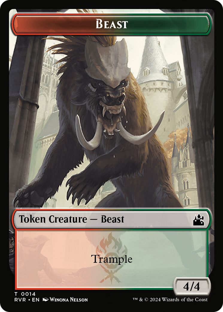 Beast Token [Ravnica Remastered Tokens] | Exor Games Summserside