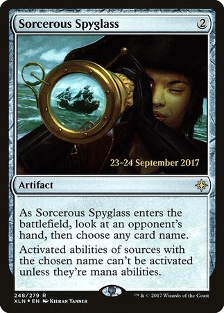 Sorcerous Spyglass [Ixalan Promos] | Exor Games Summserside