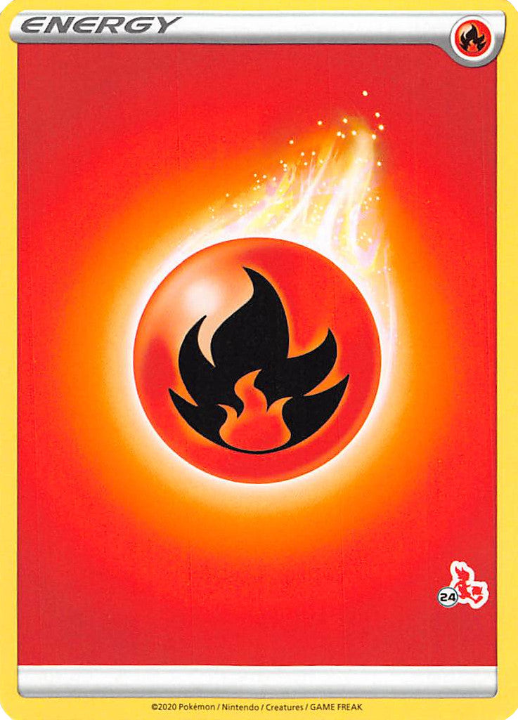 Fire Energy (Cinderace Stamp #24) [Battle Academy 2022] | Exor Games Summserside