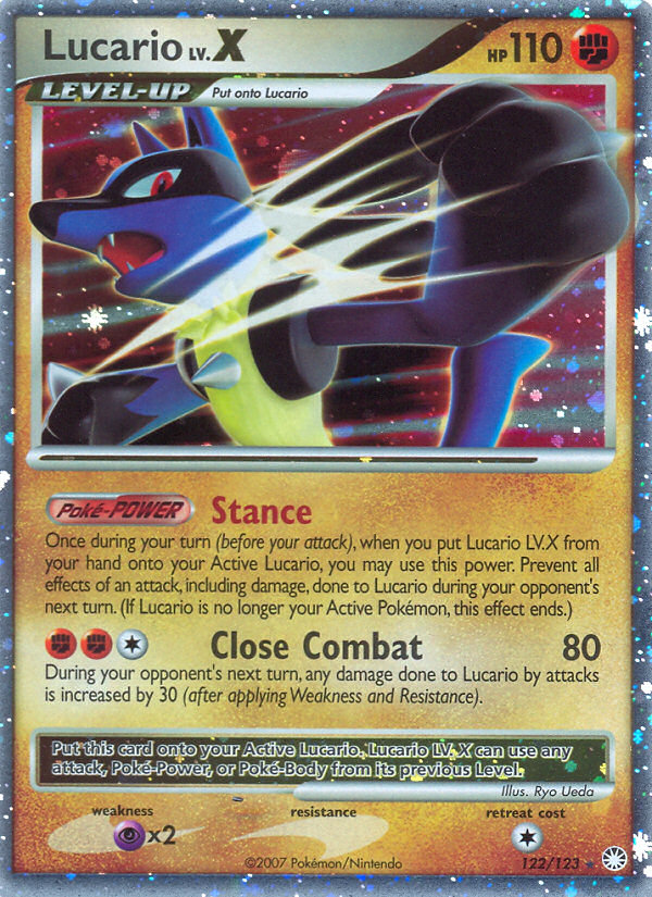 Lucario LV.X (122/123) [Diamond & Pearl: Mysterious Treasures] | Exor Games Summserside