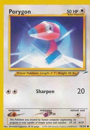 Porygon (78/105) [Neo Destiny Unlimited] | Exor Games Summserside