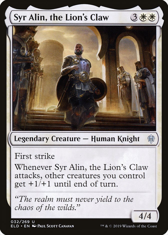 Syr Alin, the Lion's Claw [Throne of Eldraine] | Exor Games Summserside