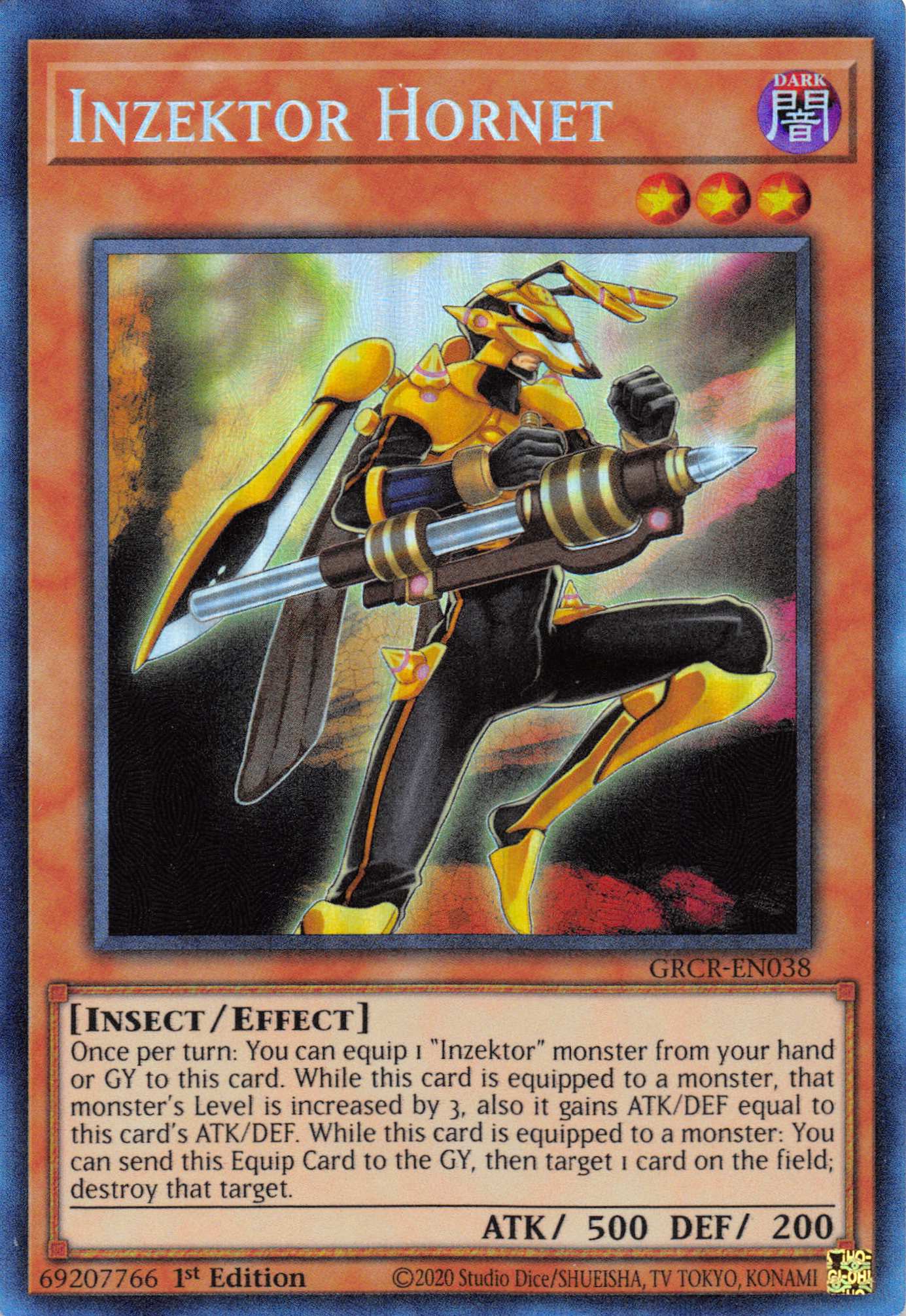 Inzektor Hornet [GRCR-EN038] Collector's Rare | Exor Games Summserside