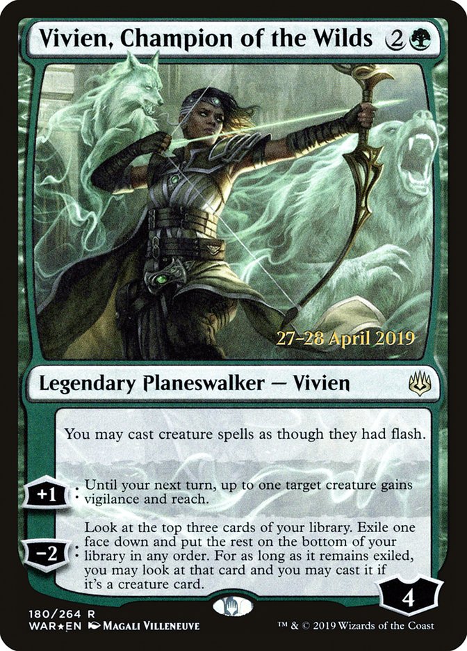 Vivien, Champion of the Wilds  [War of the Spark Prerelease Promos] | Exor Games Summserside