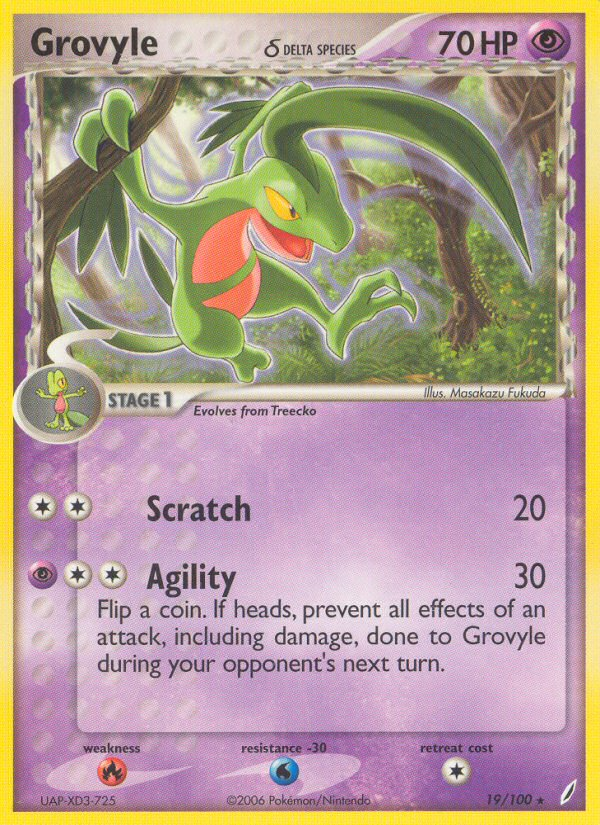 Grovyle(19/100) (Delta Species) [EX: Crystal Guardians] | Exor Games Summserside