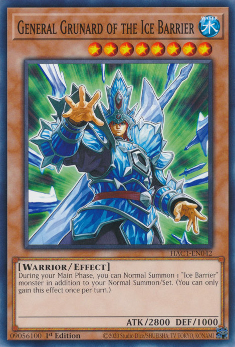 General Grunard of the Ice Barrier [HAC1-EN042] Common | Exor Games Summserside