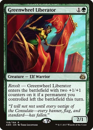 Greenwheel Liberator [Aether Revolt] | Exor Games Summserside