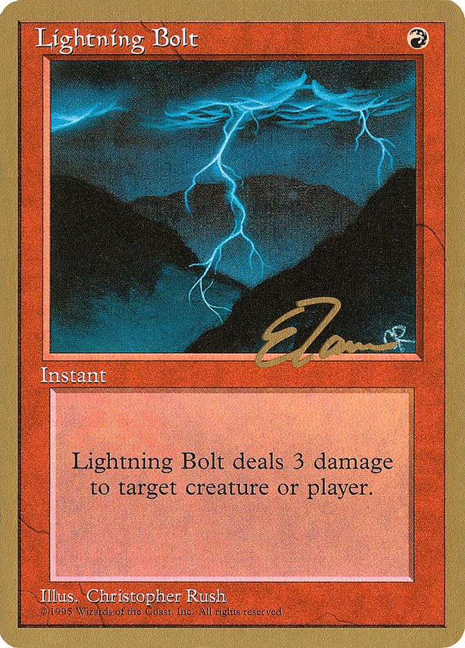 Lightning Bolt (Eric Tam) [Pro Tour Collector Set] | Exor Games Summserside
