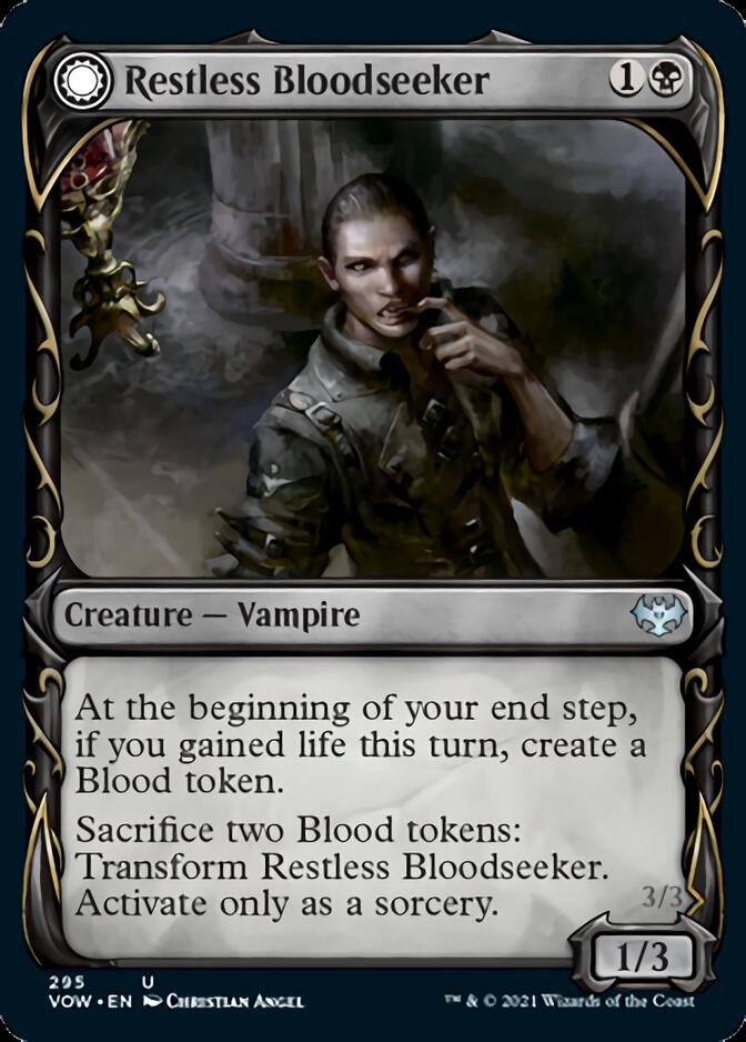 Restless Bloodseeker // Bloodsoaked Reveler (Showcase Fang Frame) [Innistrad: Crimson Vow] | Exor Games Summserside
