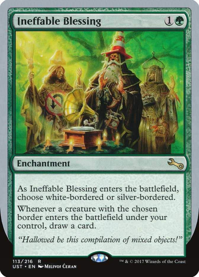 Ineffable Blessing ("choose white-bordered or silver-bordered") [Unstable] | Exor Games Summserside