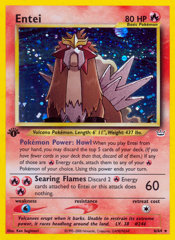 Entei (6/64) [Neo Revelation 1st Edition] | Exor Games Summserside