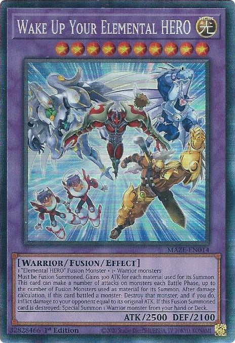 Wake Up Your Elemental HERO [MAZE-EN014] Collector's Rare | Exor Games Summserside