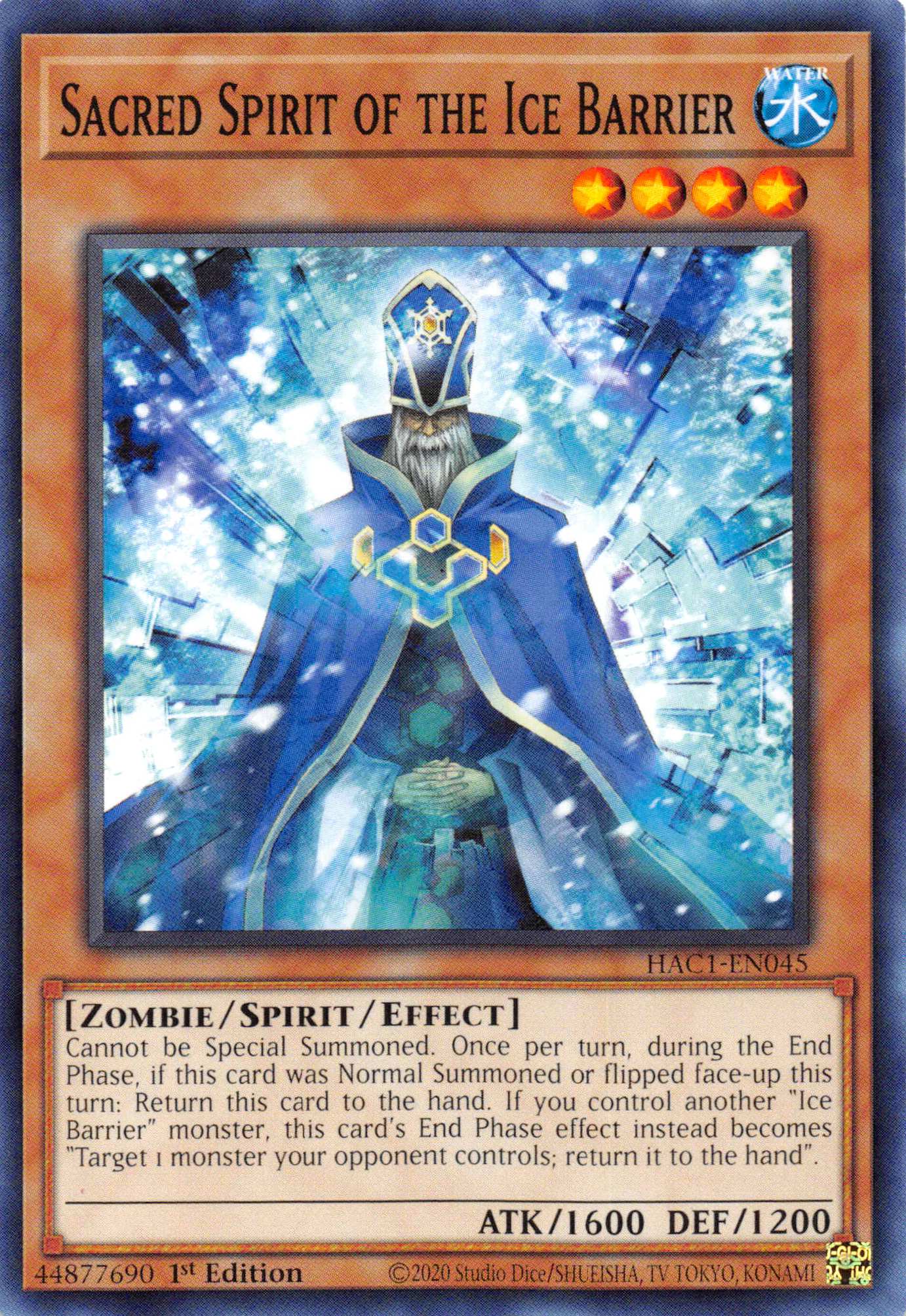 Sacred Spirit of the Ice Barrier (Duel Terminal) [HAC1-EN045] Parallel Rare | Exor Games Summserside