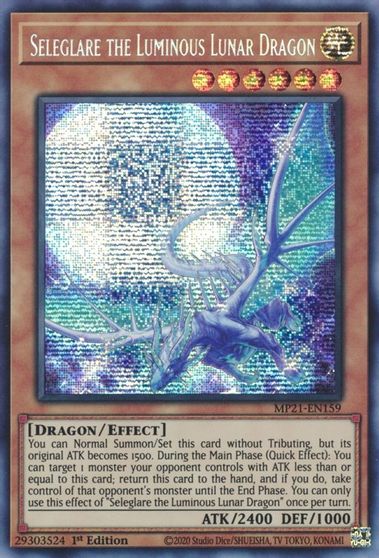 Seleglare the Luminous Lunar Dragon [MP21-EN159] Prismatic Secret Rare | Exor Games Summserside