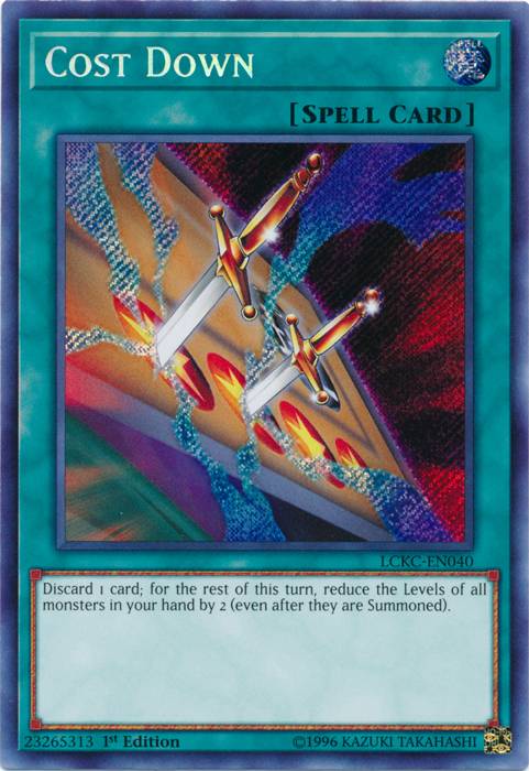 Cost Down [LCKC-EN040] Secret Rare | Exor Games Summserside