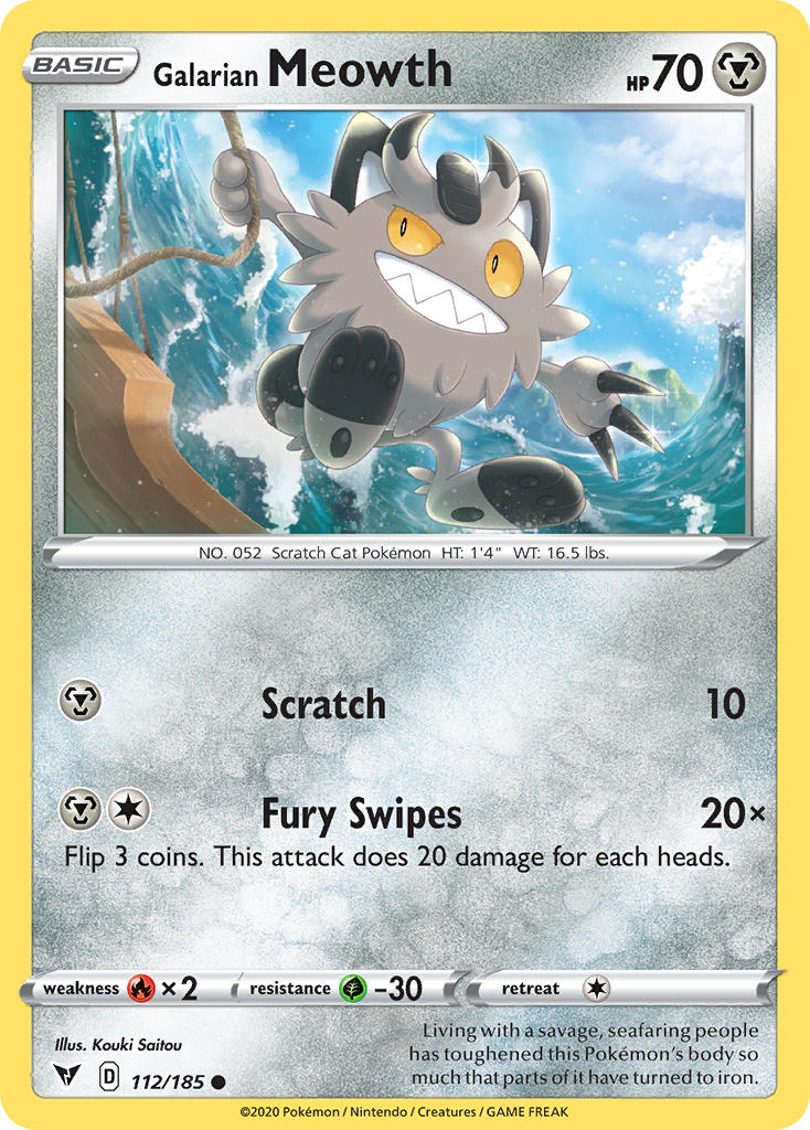 Galarian Meowth (112/185) [Sword & Shield: Vivid Voltage] | Exor Games Summserside