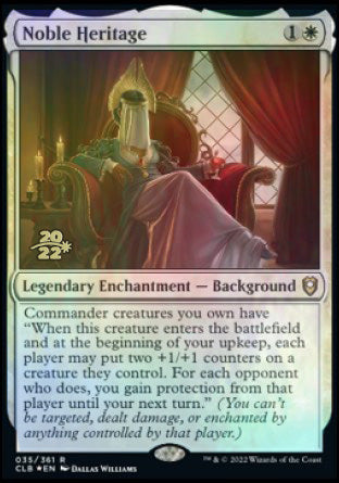 Noble Heritage [Commander Legends: Battle for Baldur's Gate Prerelease Promos] | Exor Games Summserside