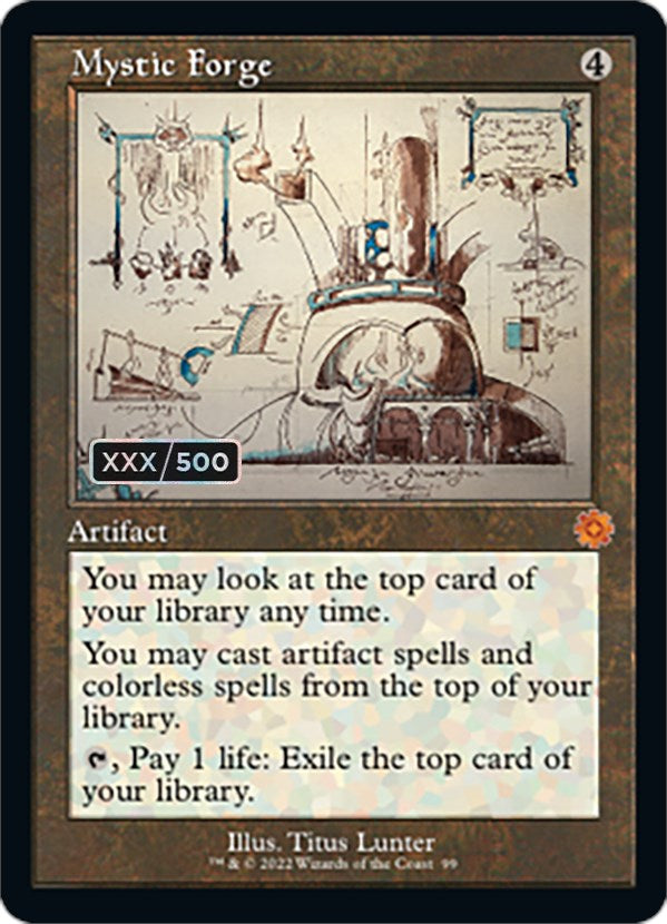 Mystic Forge (Retro Schematic) (Serial Numbered) [The Brothers' War Retro Artifacts] | Exor Games Summserside