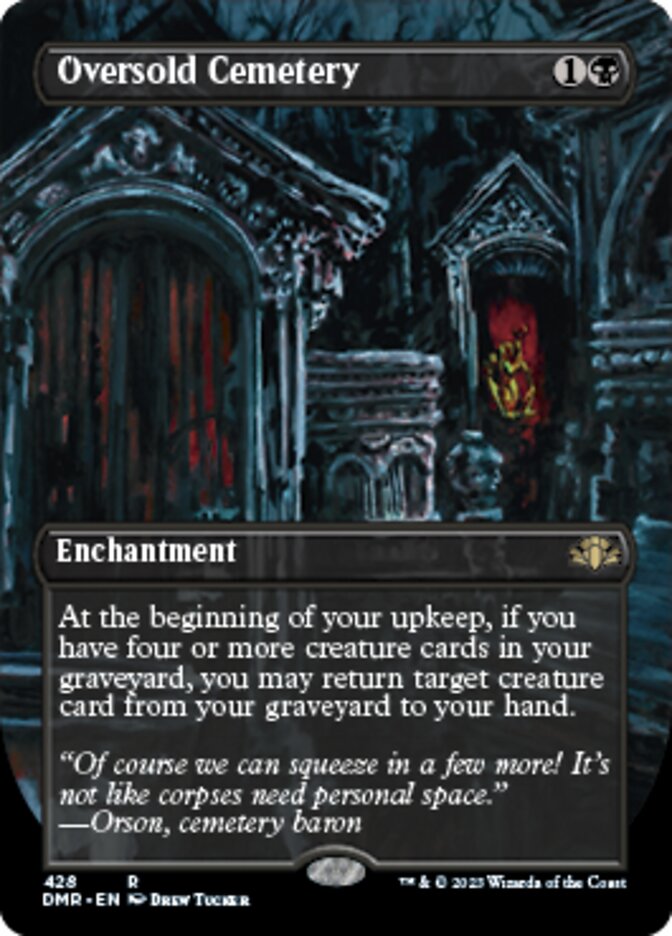 Oversold Cemetery (Borderless Alternate Art) [Dominaria Remastered] | Exor Games Summserside