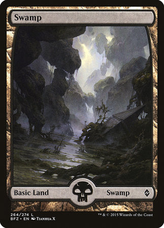 Swamp (264) - Full Art [Battle for Zendikar] | Exor Games Summserside