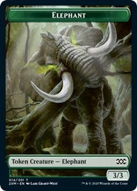 Elephant // Golem Double-sided Token [Double Masters Tokens] | Exor Games Summserside