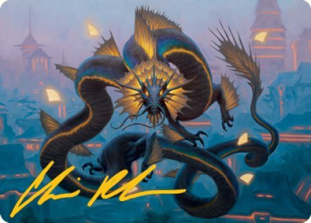Ao, the Dawn Sky 1 Art Card (Gold-Stamped Signature) [Kamigawa: Neon Dynasty Art Series] | Exor Games Summserside