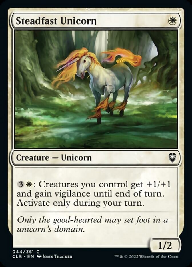 Steadfast Unicorn [Commander Legends: Battle for Baldur's Gate] | Exor Games Summserside