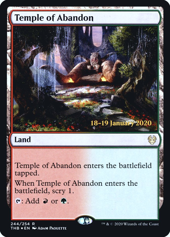 Temple of Abandon [Theros Beyond Death Prerelease Promos] | Exor Games Summserside