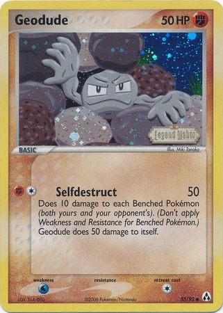 Geodude (53/92) (Stamped) [EX: Legend Maker] | Exor Games Summserside