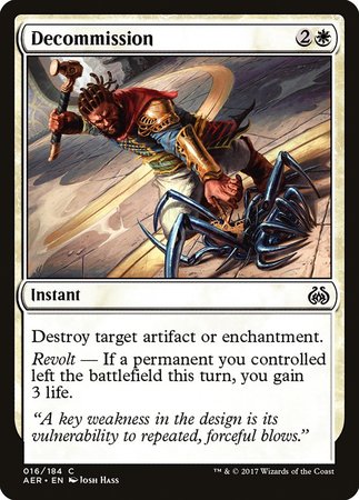Decommission [Aether Revolt] | Exor Games Summserside
