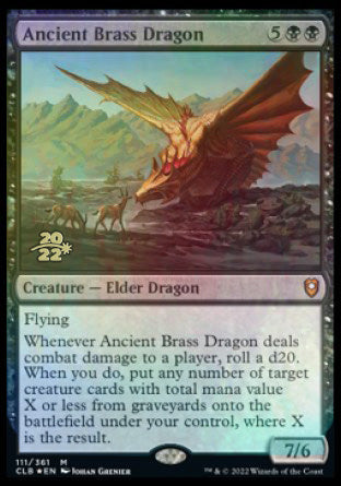 Ancient Brass Dragon [Commander Legends: Battle for Baldur's Gate Prerelease Promos] | Exor Games Summserside