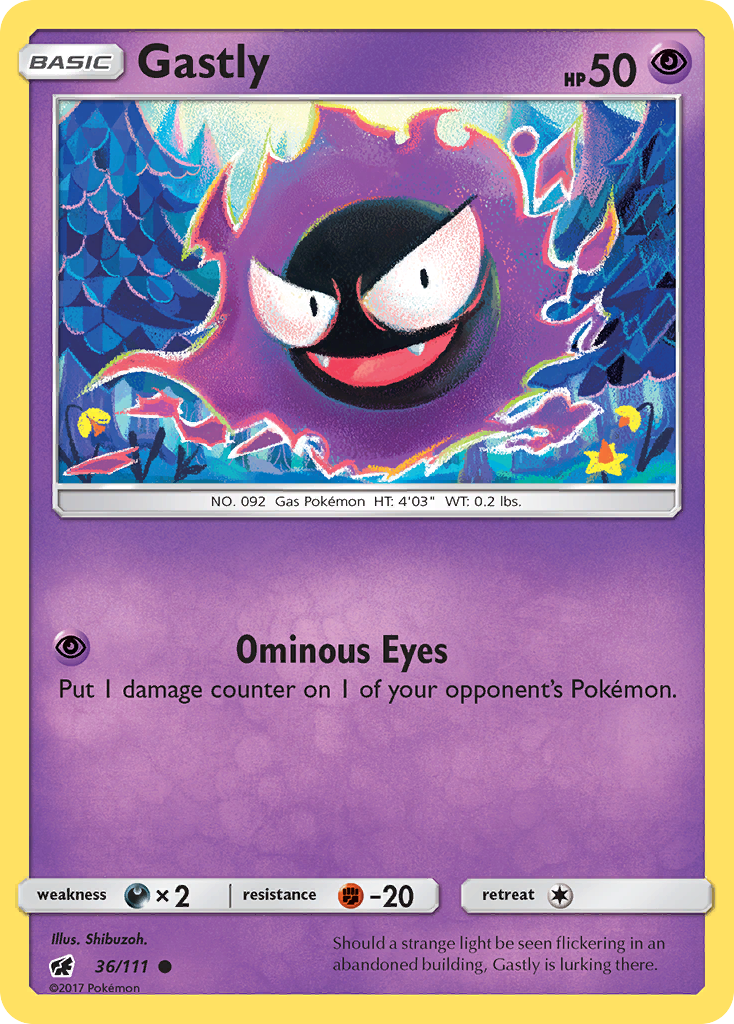 Gastly (36/111) [Sun & Moon: Crimson Invasion] | Exor Games Summserside