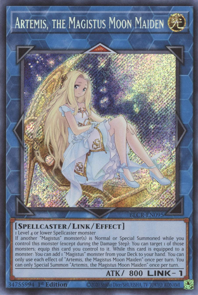 Artemis, the Magistus Moon Maiden [BLCR-EN095] Secret Rare | Exor Games Summserside